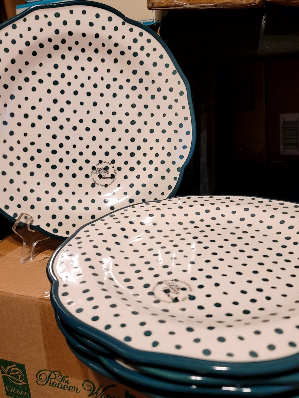 Pioneer Woman Retro Dot Dinner Plates